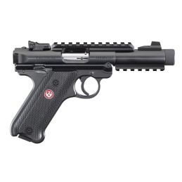 Ruger 40150 Mark IV Tactical 22 LR Caliber with 4.40 ThreadedPicatinny Rail Barrel 101 Capacity Overall Blued Metal Finish Check