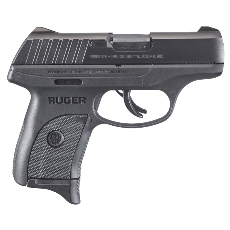 Ruger 3283 EC9s  9mm Luger 71 3.12 Black Oxide Steel Barrel Black Oxide Serrated Steel Slide Black Polymer Frame Black Polymer G