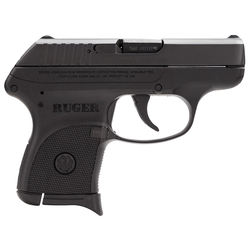 Ruger 3701 LCP  380 ACP 61 2.75 Black Steel Barrel Black Oxide Serrated Steel Slide Black Polymer Frame Black Polymer Grip