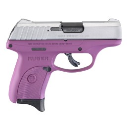 Ruger 3295 EC9s  Compact Frame 9mm Luger 71 3.12 Black Steel Barrel Aluminum Cerakote Serrated Steel Slide Purple Polymer Frame 