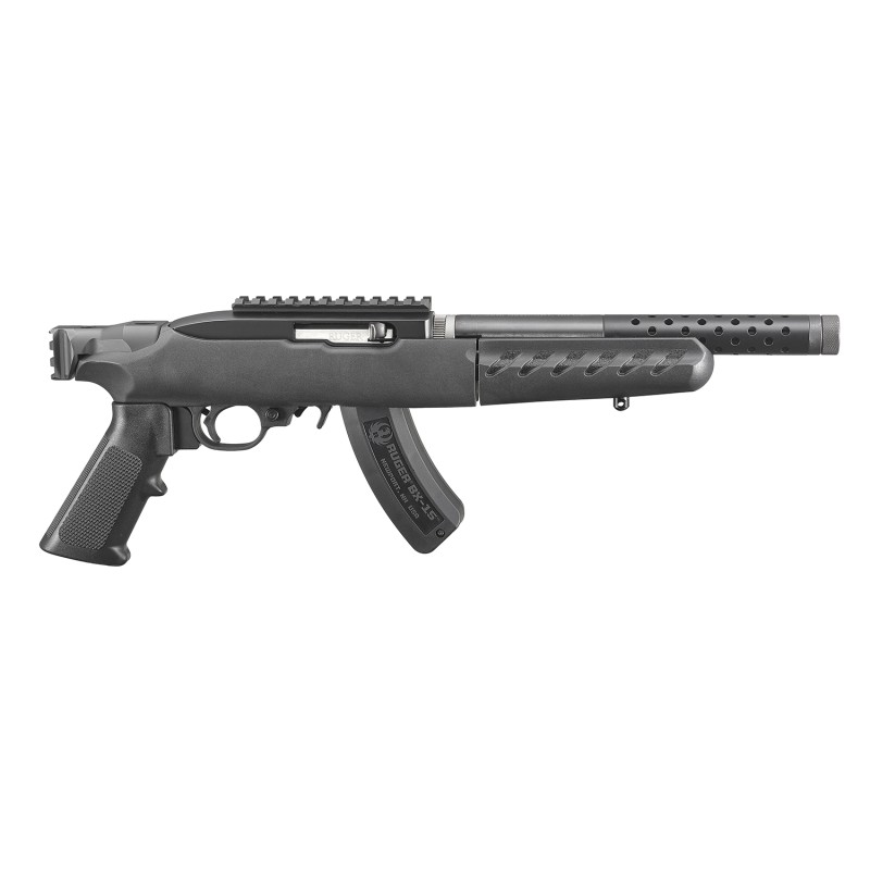 Ruger 4935 22 Charger Lite 22 LR 151 10 Matte Black SteelPortedThreaded Barrel Matte Black wPicatinny Rail Receiver Black Ergono