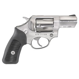 Ruger 5783 SP101  9mm Luger  2.25 Barrel 5rd TripleLocking Cylinder Satin Stainless Steel Cushioned Rubber With Synthetic Insert