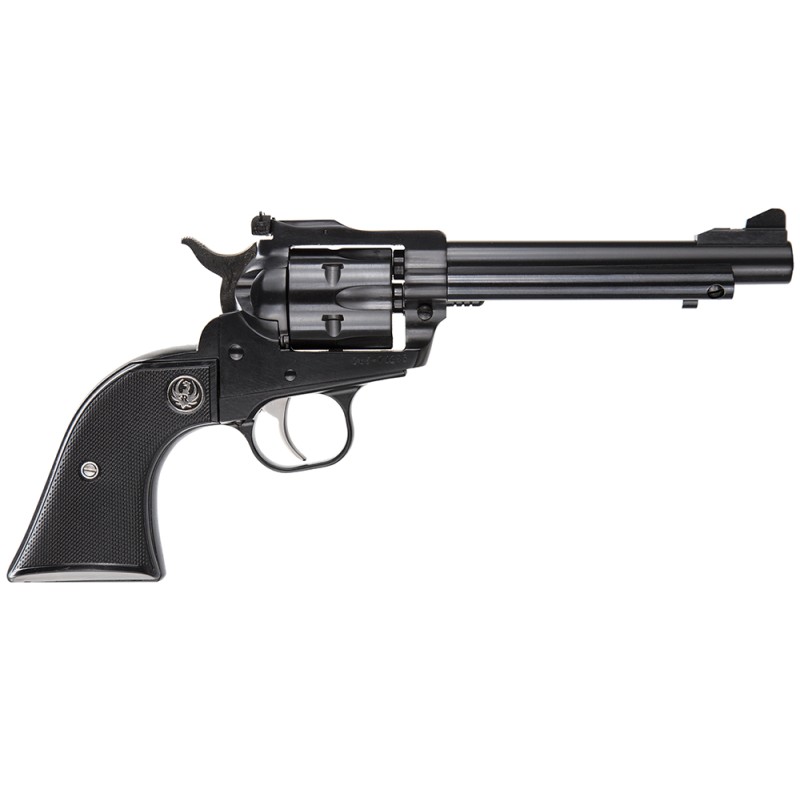 Ruger 0621 SingleSix Convertible 22 LR or 22 WMR 5.50 Barrel 6rd Cylinder Blued Alloy Steel  Checkered Hard Rubber Grip Adjustab