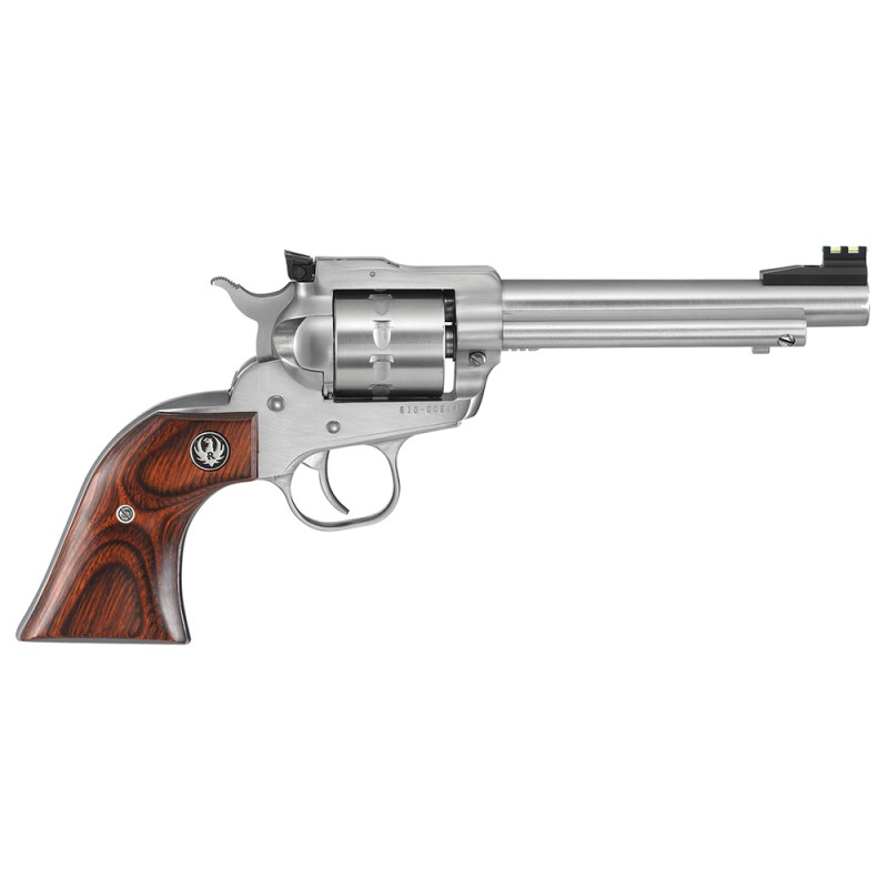 Ruger 8100 SingleTen  22 LR  5.50 Barrel 10rd Cylinder Satin Stainless Steel Hardwood Gunfighter Grip Williams Gun Sight Co. Fib