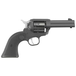 Ruger 2052 Wrangler  22 LR 6 Shot 3.75 Black Cerakote Barrel Frame  Cylinder Black Checkered Polymer Grips