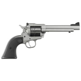 Ruger 2033 Super Wrangler  22 LR22 WMR 6 Shot 5.50 Silver Cerakote Barrel  Frame Black Cylinder wBlack Checkered Polymer Grips