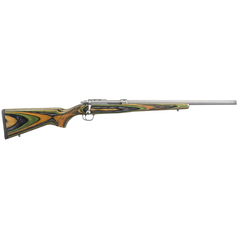 Ruger 7220 7717  17 Hornet 61 18.50 Threaded Barrel Matte Stainless Steel Integral Scope Mount On Solid Steel Receiver Green Mou