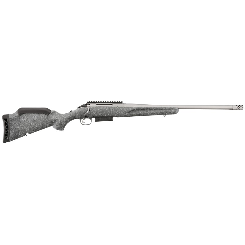 Ruger 46905 American Gen 2 450 Bushmaster 31 20 Gun Metal Gray Cerakote Steel Threaded Barrel Gun Metal Gray Cerakote Receiver w