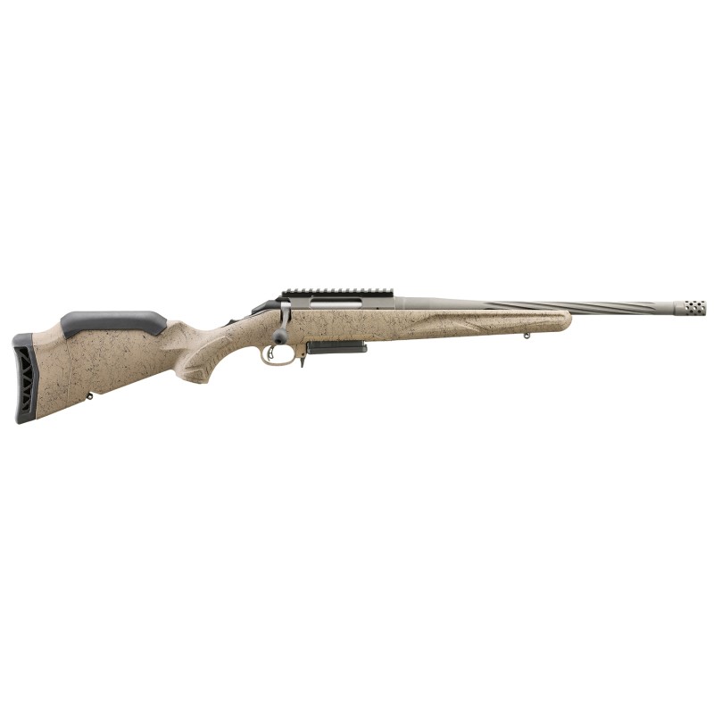 Ruger 46929 American Ranch Gen II Full Size 308 Win 31 16.10 Cobalt Cerakote Spiral Threaded Barrel Picatinny Rail Steel Receive