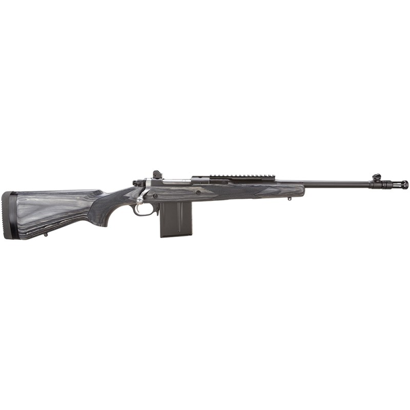 Ruger 6803 Scout  308 Win 101 16.10 Barrel With Flash Suppressor Matte Black Alloy Steel Black Laminate Stock Optics Ready