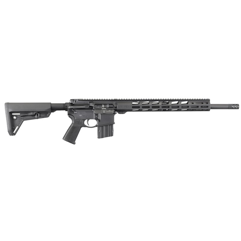 Ruger 8522 AR556 MPR 450 Bushmaster 18.63 51 Black Hard Coat Anodized Adj Magpul MOE SL Stock