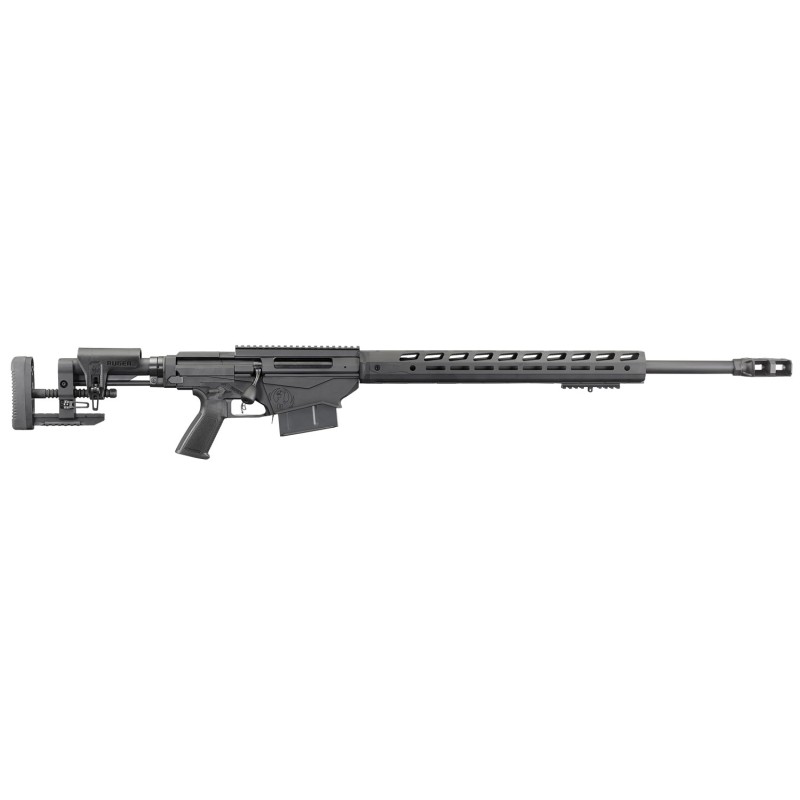 Ruger 18080 Precision  338 Lapua Mag 51 26 Heavy Contour Barrel With Magnum Muzzle Brake Tunable Compensator Type III Hard Coat 