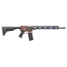 Ruger 8538 AR556 MPR  5.56x45mm NATO 301 18 4140 ChromeMoly Steel Barrel With Muzzle Brake American Flag Cerakote Magpul MOE SL 