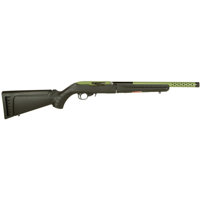 Ruger 21155 1022 Takedown Lite 22 LR 101 16.12 Barrel wGreen Aluminum Sleeve Threaded Muzzle  Ruger Modular Stock System CrossBo