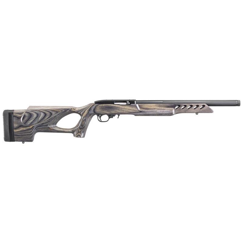 Ruger 21186 1022 Target 22 LR 101 16.13 Threaded Satin Blued Alloy Steel Barrel With Aluminum Alloy Sleeve Black Laminate Thumbh