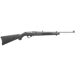 Ruger 1256 1022 Carbine 22 LR 101 18.50 Barrel Satin Stainless Steel Black Synthetic Stock CrossBolt Manual Safety