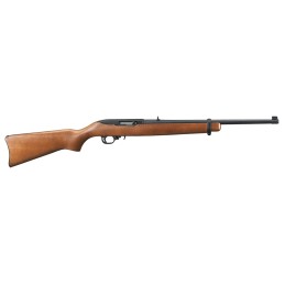 Ruger 1103 1022 Carbine 22 LR 101 18.50 Barrel Satin Black Alloy Steel Hardwood Stock  CrossBolt Manual Safety