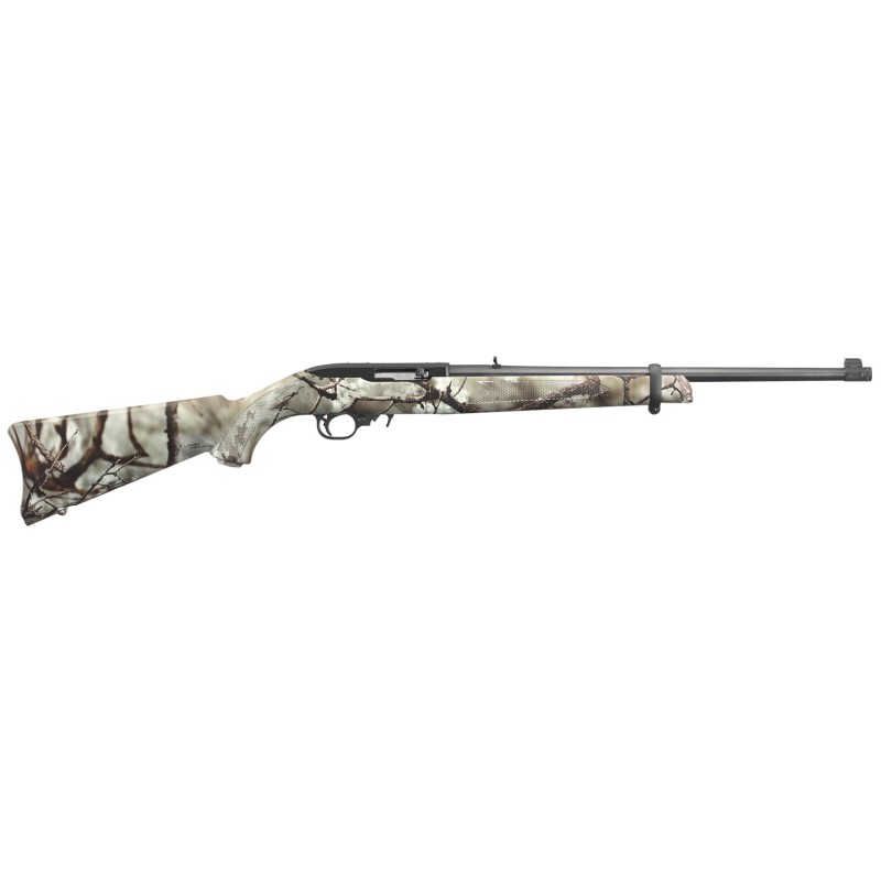 Ruger 31113 1022 Carbine 22 LR 101 18.50 Barrel Satin Black Alloy Steel Synthetic GoWild Camo Rock Star Stock CrossBolt Manual S