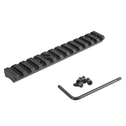 Ruger 90674 Picatinny Rail  Black Anodized Aluminum Fits Ruger American Rimfire 0 MOA