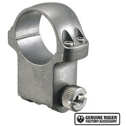 Ruger 90296 6KTG Scope Ring  Silver 1 Extra High