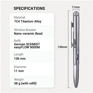 Titanium Tactical Pen