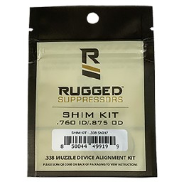 Rugged Suppressors SA017 Shim Kit  338 Cal 6.8mm for 3424 M18x1 M18x1.5 tpi 3 Sizes