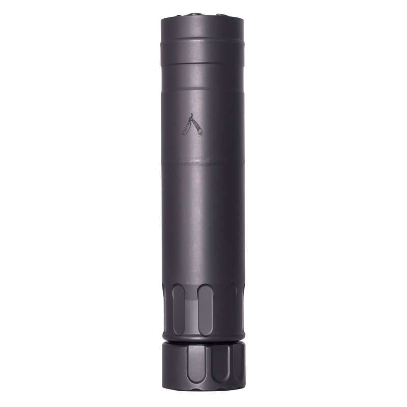 Rugged Suppressors RZR01762 Razor762  7.62mm 1.50 Diameter Stainless Steel Black Cerakote Finish 5824 tpi