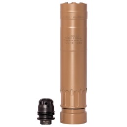 Rugged Suppressors RZRFDE556 Razor 556  22 Cal 5.56mm 6.40 L FDE Stainless Steel Includes 1228 M2 QD Brake