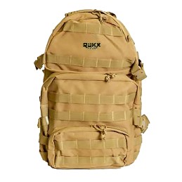 Rukx Gear ATICT3DT Tactical 3 Day Water Resistant Tan 600D Polyester with Molle Hook  Loop Panel 4 Storage Areas 16 x 10 x 10