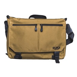 Rukx Gear ATICTBBT Discrete Carry Business Bag Tan with Hidden Pistol Compartment 16 Laptop Sleeve 9 Interior Pockets 3 Exterior