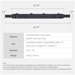 Tactical MOLLE Belt