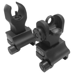 Samson FFSFRSPKG Sight Set  Black Anodized Folding HK Front A2 Rear for AR15