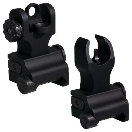 Samson QFHKA2PKG Quick Flip Folding Sights FrontHK  Rear A2  Black Anodized for AR15