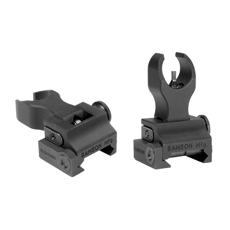 Samson 020003301 Quick Flip Front Sight Gas Block Extended Height A2  Black Hardcoat Anodized Flip Up for AR15