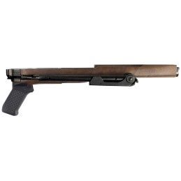 Samson 100000103 ATM Folding Stock Black Oxide Steel  Walnut Finish with Black Polymer Grip for Ruger Mini14 Ruger Mini Thirty R