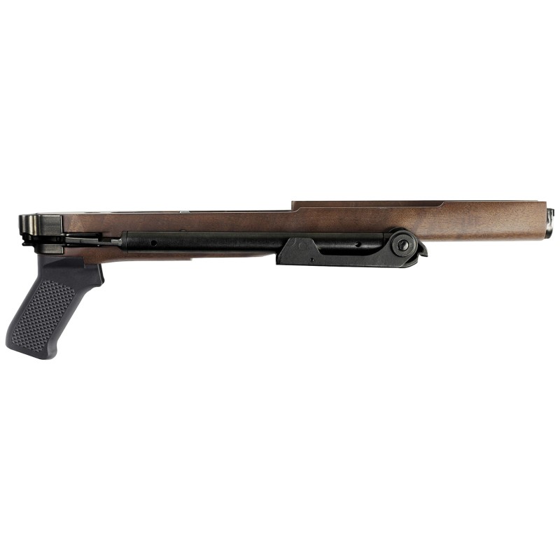 Samson 100000103 ATM Folding Stock Black Oxide Steel  Walnut Finish with Black Polymer Grip for Ruger Mini14 Ruger Mini Thirty R