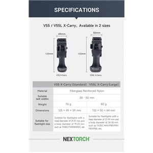 V55L Flashlight Holster