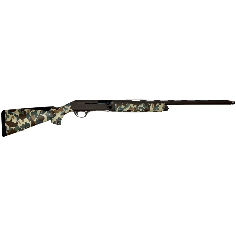 Sauer SASA1226CBFBOS SL5 Waterfowl 12 Gauge 3.5 31 26 Brown Cerakote BarrelRec Fred Bear Old School Camo Furniture LPA Front Sig