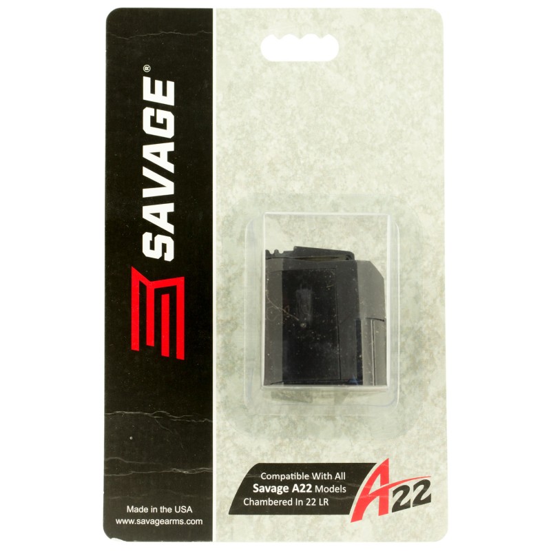 Savage Arms 90023 A22B22  10rd Rotary 22 LR Fits Black Metal