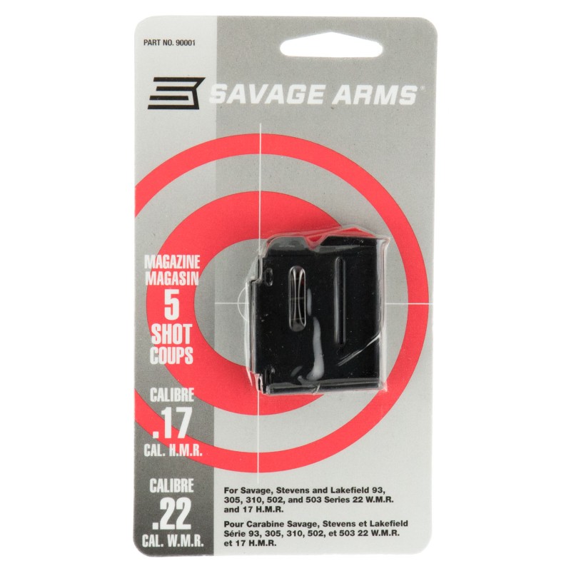 Savage Arms 90001 93 Series  5rd 17 HMR22 WMR Blued Steel