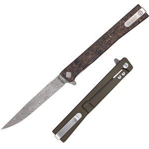 Solstice Framelock Damascus