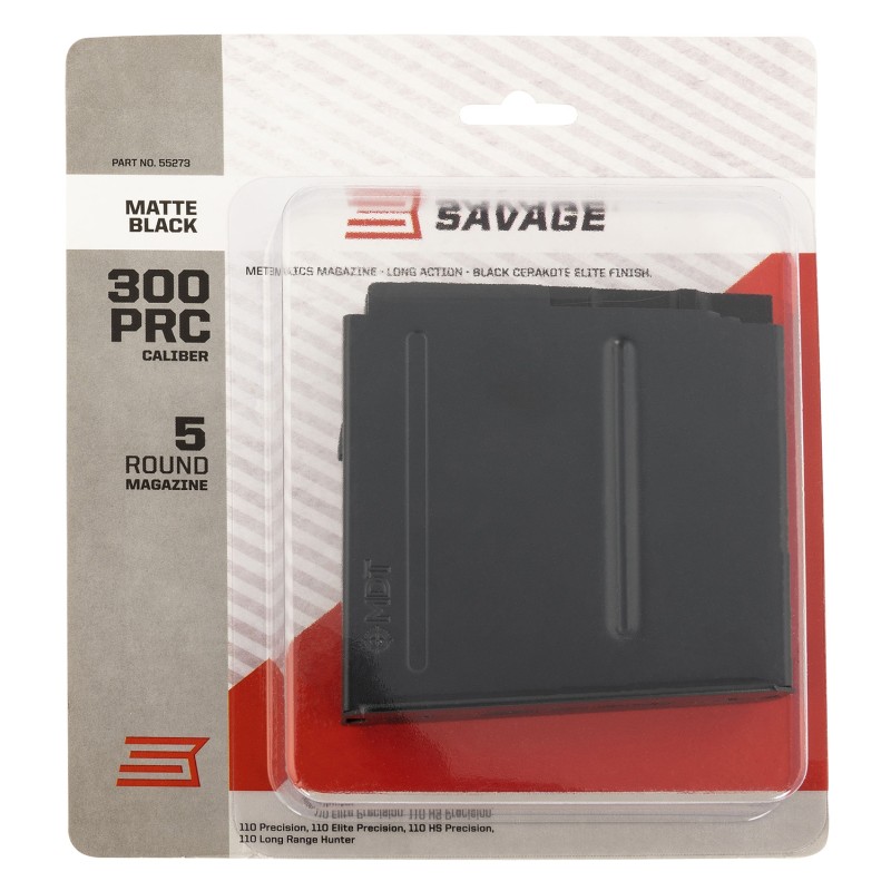 Savage Arms 55273 110  5rd 300 PRC Fits Savage 110 LR Hunter110 Precision110 Elite Precision110 HS Precision Matte Black Steel