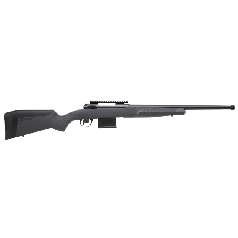 Savage Arms 57009 110 Tactical 308 Win 101 24 Matte Black Metal Gray Fixed AccuStock with AccuFit Left Hand