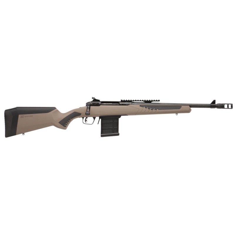 Savage Arms 57026 110 Scout 308 Win 101 16.50 Matte Black Metal Flat Dark Earth Fixed AccuStock with AccuFit