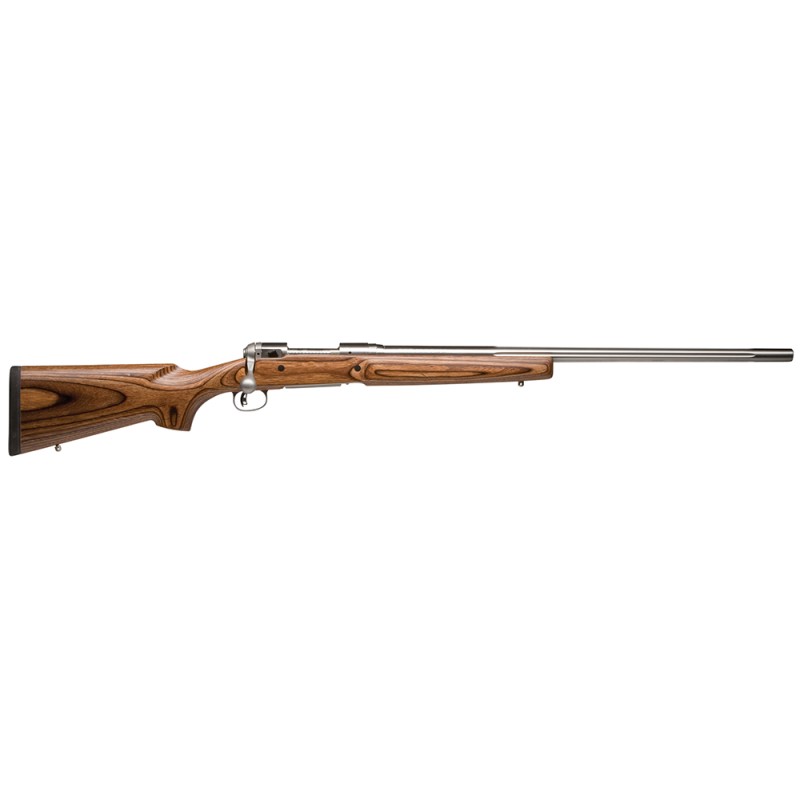 Savage Arms 18465 12 Varminter Low Profile 223 Rem 41 Cap 26 19 Matte Stainless RecBarrel Satin Brown Stock Right Hand Full Size