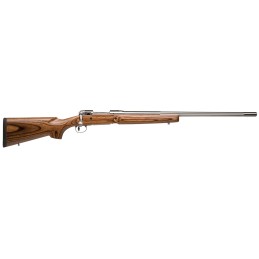 Savage Arms 18468 12 Varminter Low Profile 22250 Rem 41 Cap 26 19 Matte Stainless RecBarrel Satin Brown Stock Right Hand Full Si