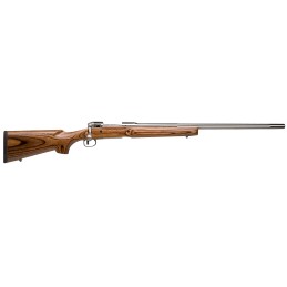 Savage Arms 18470 12 Varminter Low Profile 308 Win 41 Cap 26 110 Matte Stainless RecBarrel Satin Brown Stock Right Hand Full Siz