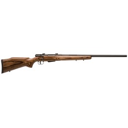 Savage Arms 18526 25 Lightweight Varminter 223 Rem 41 Cap 24 Matte Black RecBarrel Natural Brown Laminate Right Hand Full Size w