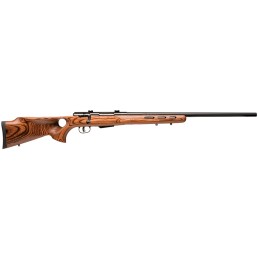 Savage Arms 19141 25 Lightweight VarminterT 22 Hornet 41 Cap 24 Matte Black RecBarrel Natural Brown Laminate Fixed Thumbhole Sto