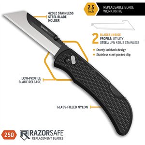 Razor Work Lockback Black